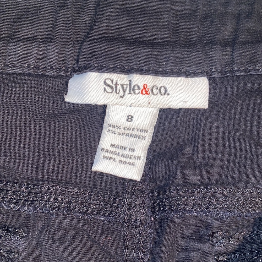 Style & Co women’s cotton pocket shorts black size 8 - Picture 5 of 8
